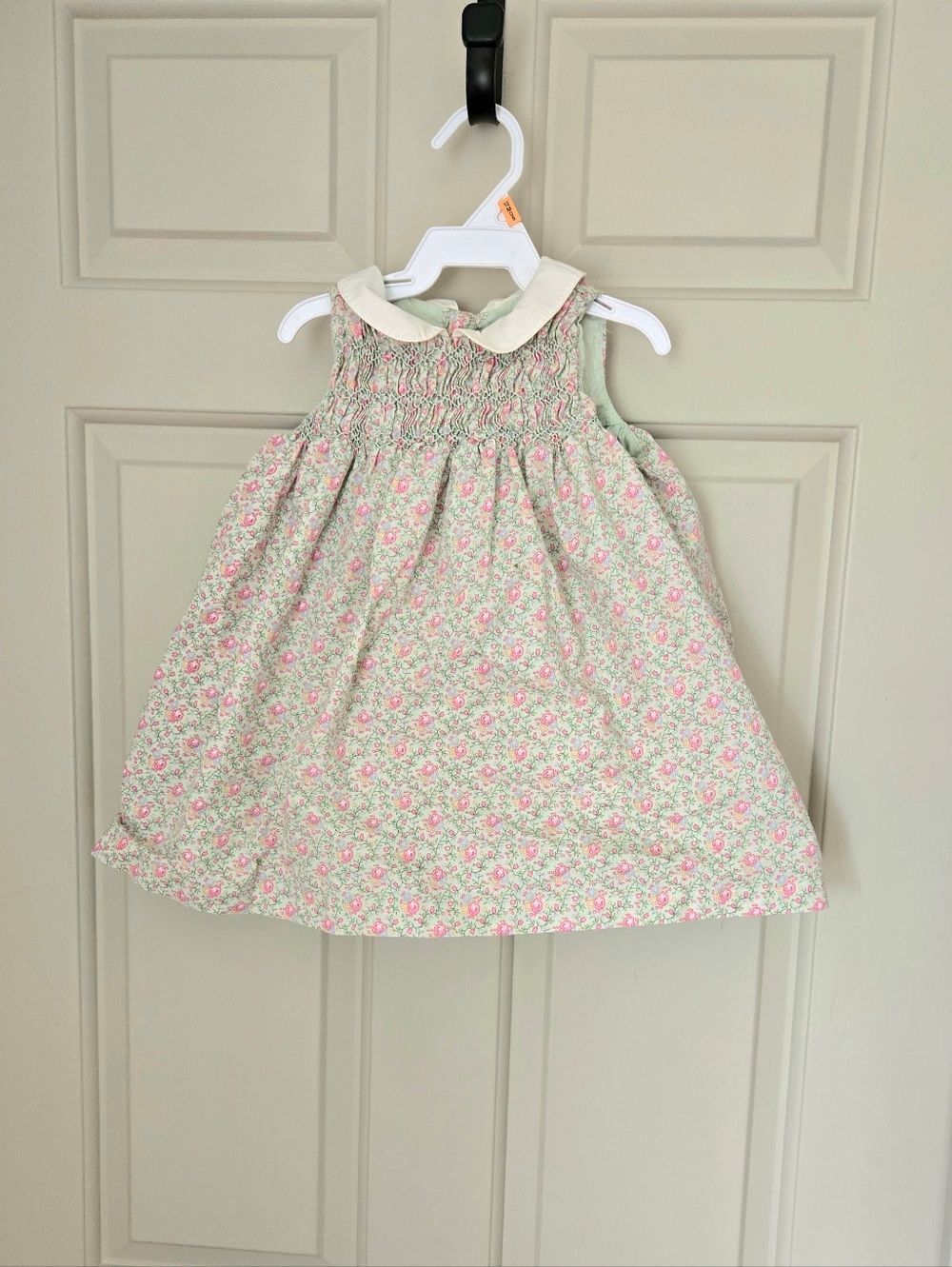 2/$20 Gap Floral Peter Pan Collar Girls' Dress - Pink & Green
